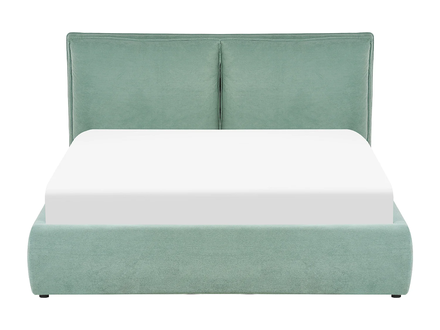 Lit ottoman Velours BAJONNA 160 x 200 cm Vert menthe