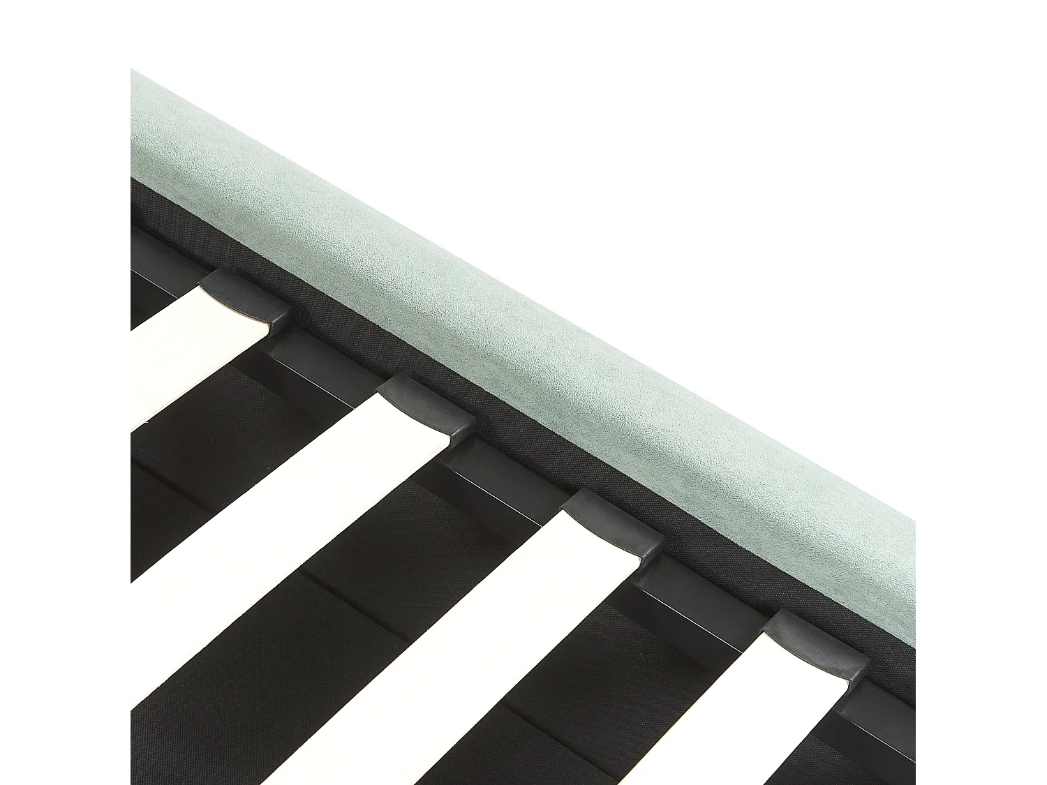 Lit ottoman Velours BAJONNA 160 x 200 cm Vert menthe