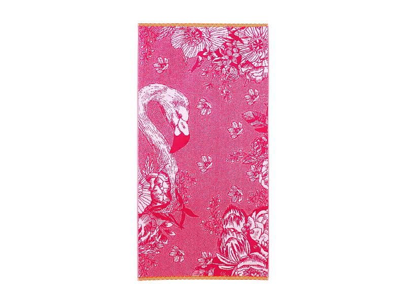 Drap de plage éponge 75x150cm FLAMINGO rose