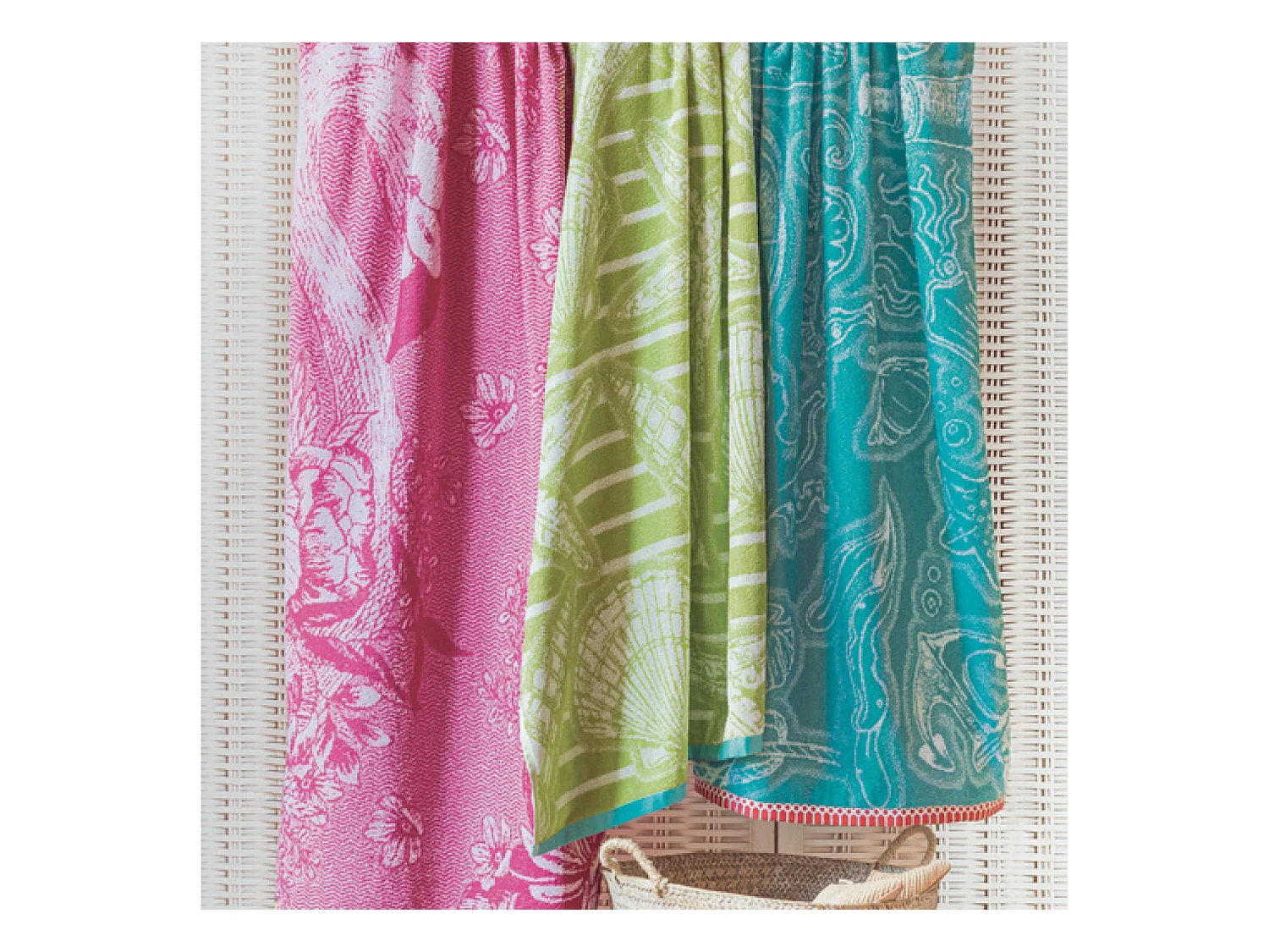 Drap de plage éponge 75x150cm FLAMINGO rose