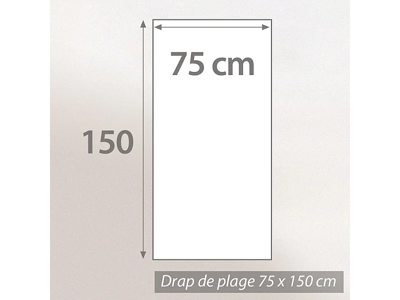 Drap de plage éponge 75x150cm FLAMINGO rose