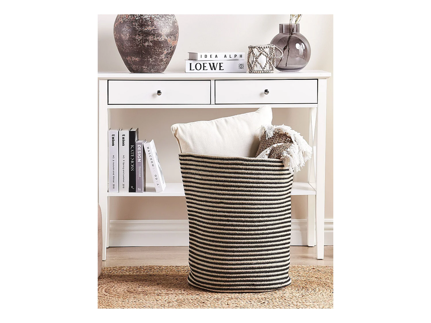 Cesta YERKOY Algodón Negro