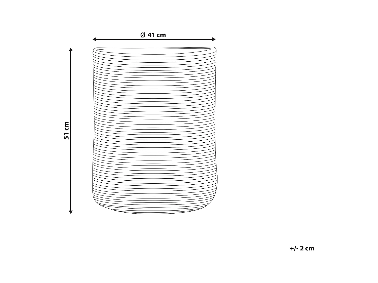 Cesta YERKOY Algodón Negro