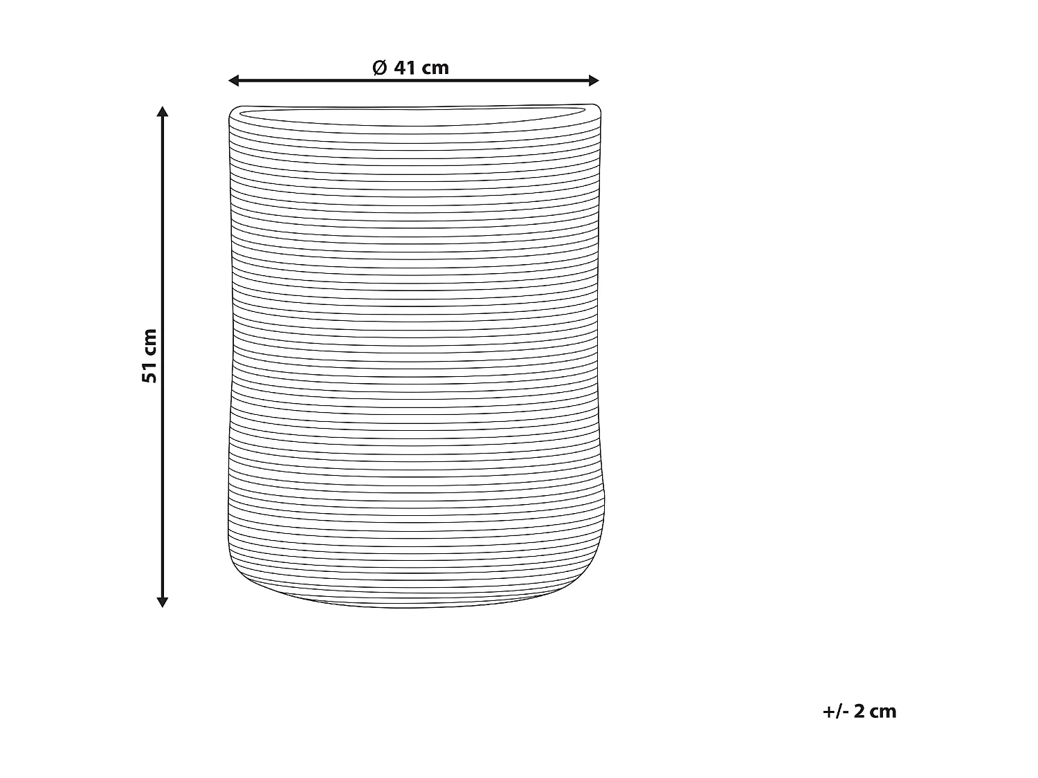 Cesto YERKOY Algodão Preto