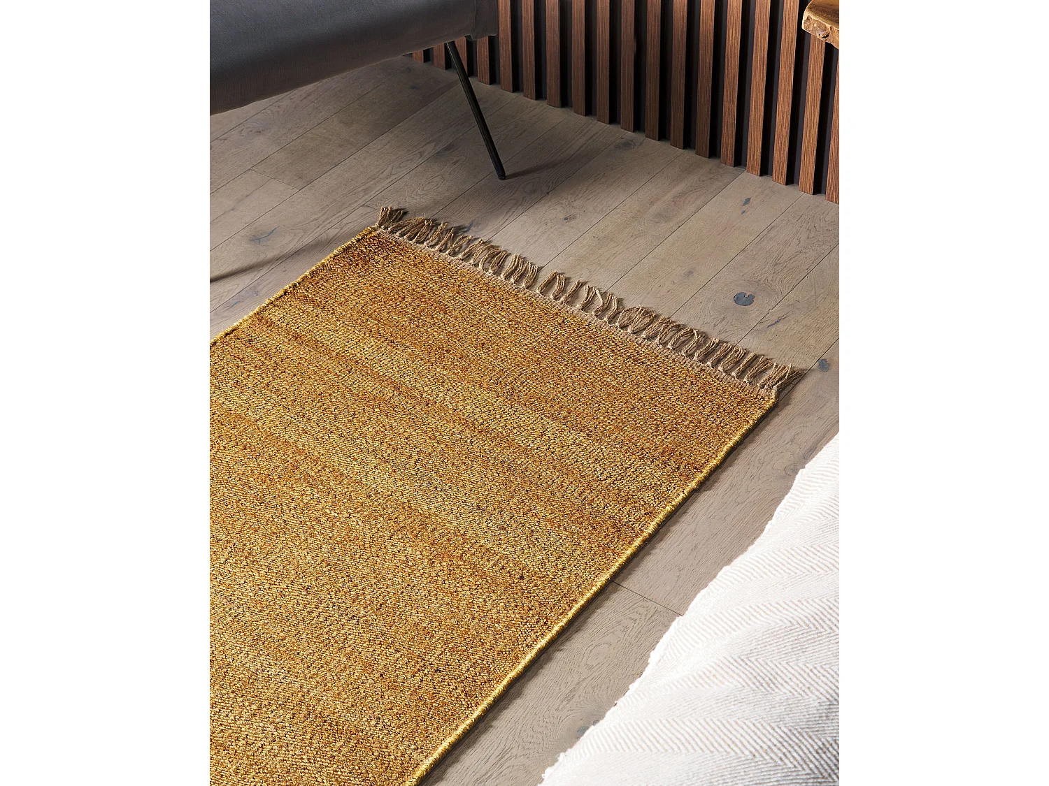 Tapis LUNIA Moutarde 80 x 150 cm Jute