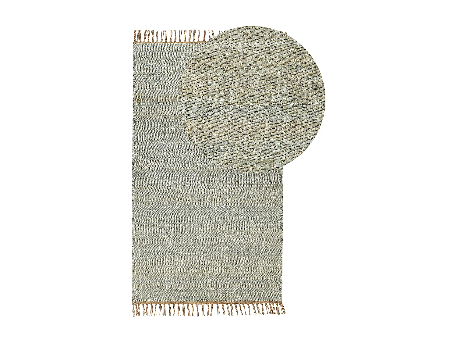 Tapis en jute 80 x 150 cm vert clair LUNIA