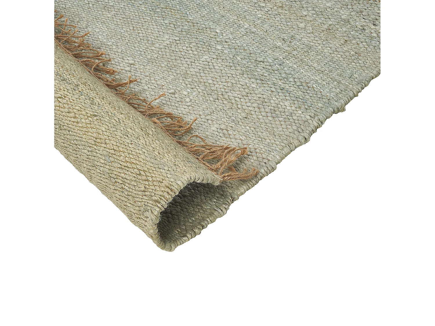 Tapis en jute 80 x 150 cm vert clair LUNIA