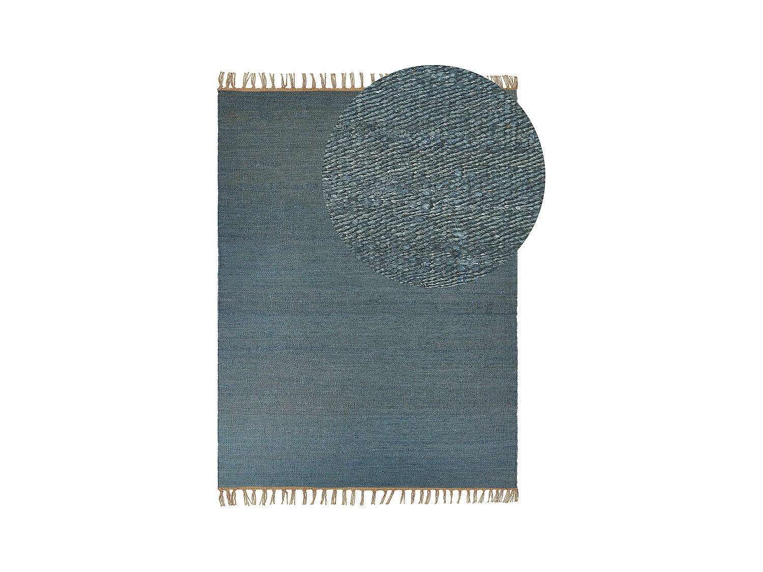 Alfombra LUNIA 160 x 230 cm Yute Turquesa