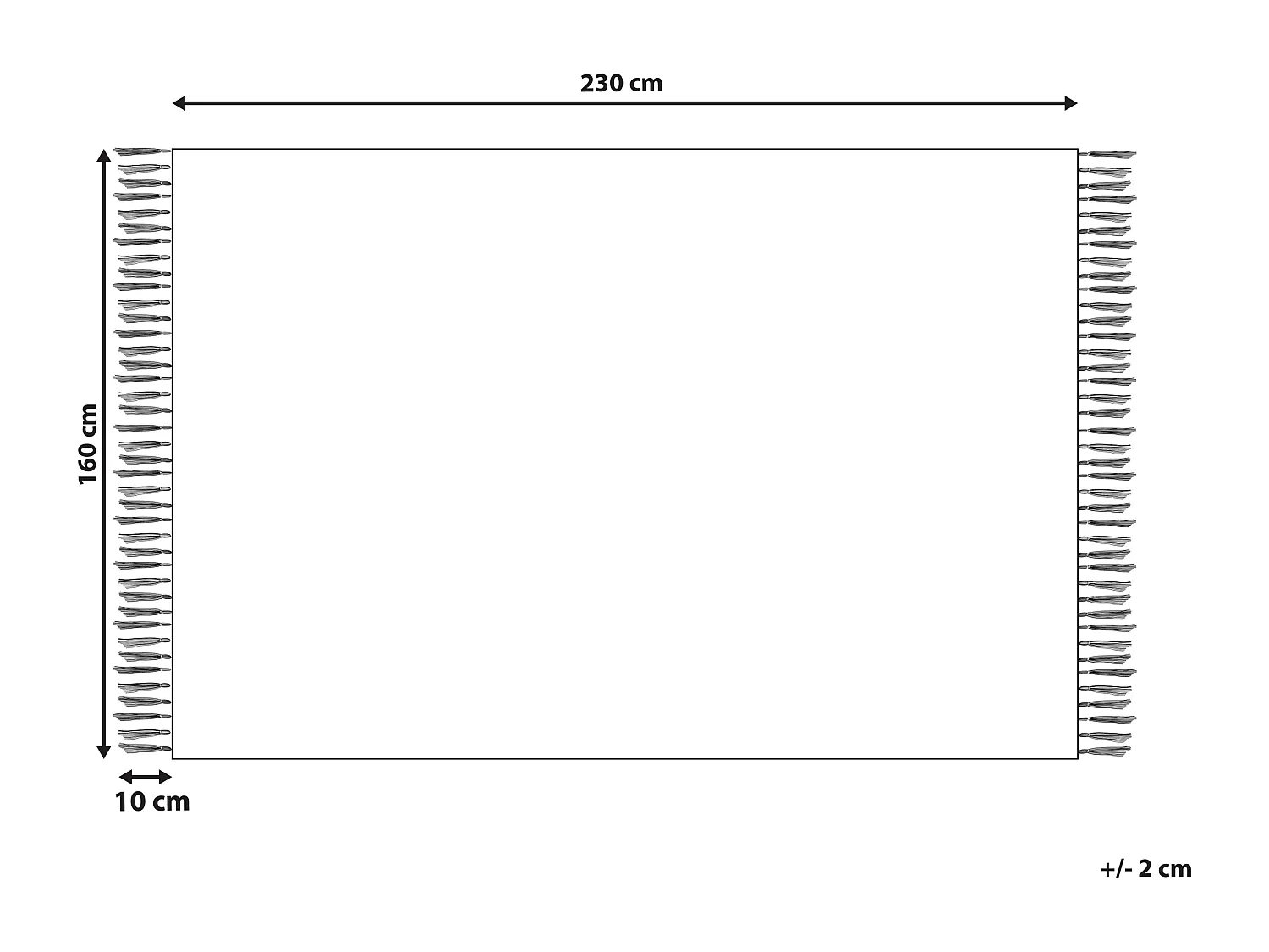 Tappeto iuta turchese e marrone 160 x 230 cm LUNIA