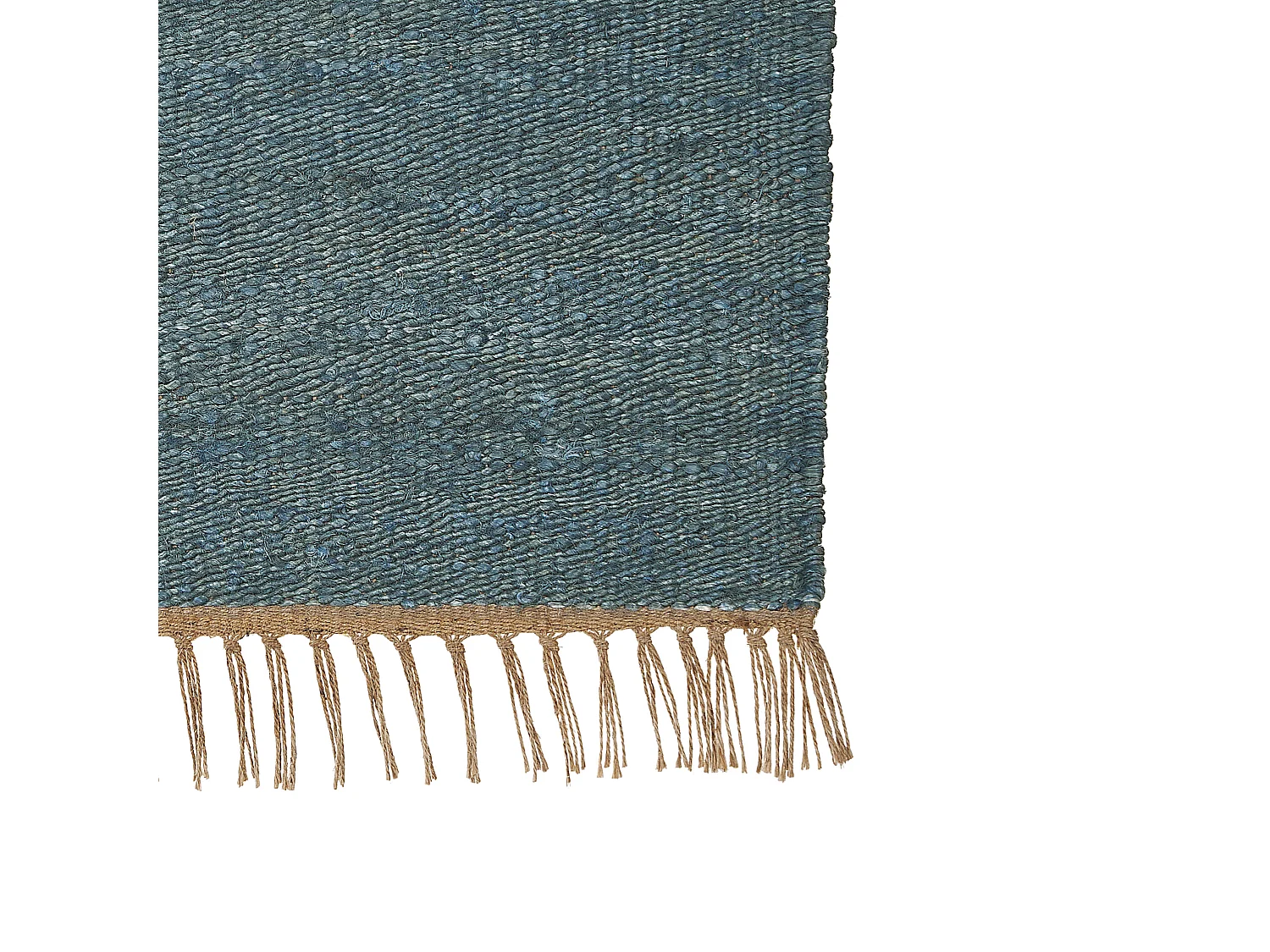 Tappeto iuta turchese e marrone 160 x 230 cm LUNIA