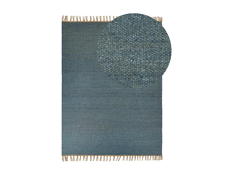 Alfombra LUNIA 160 x 230 cm Yute Turquesa
