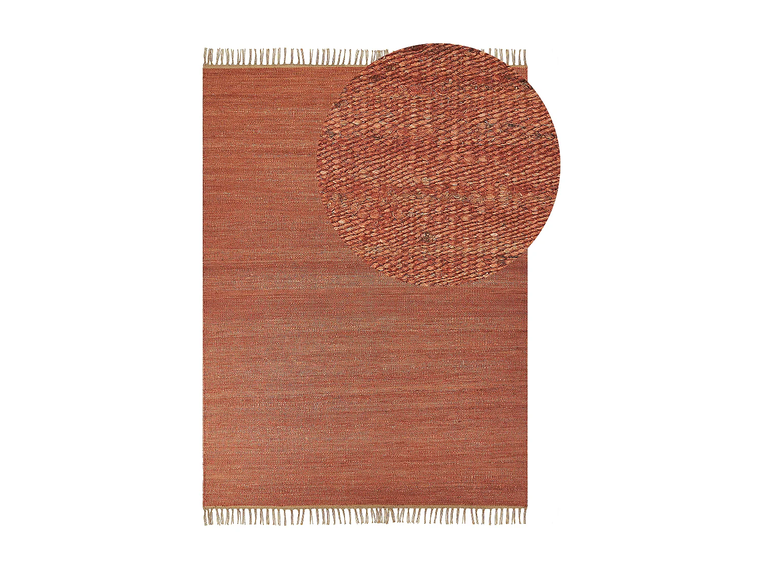 Tapis LUNIA Rouge clair 160 x 230 cm Jute