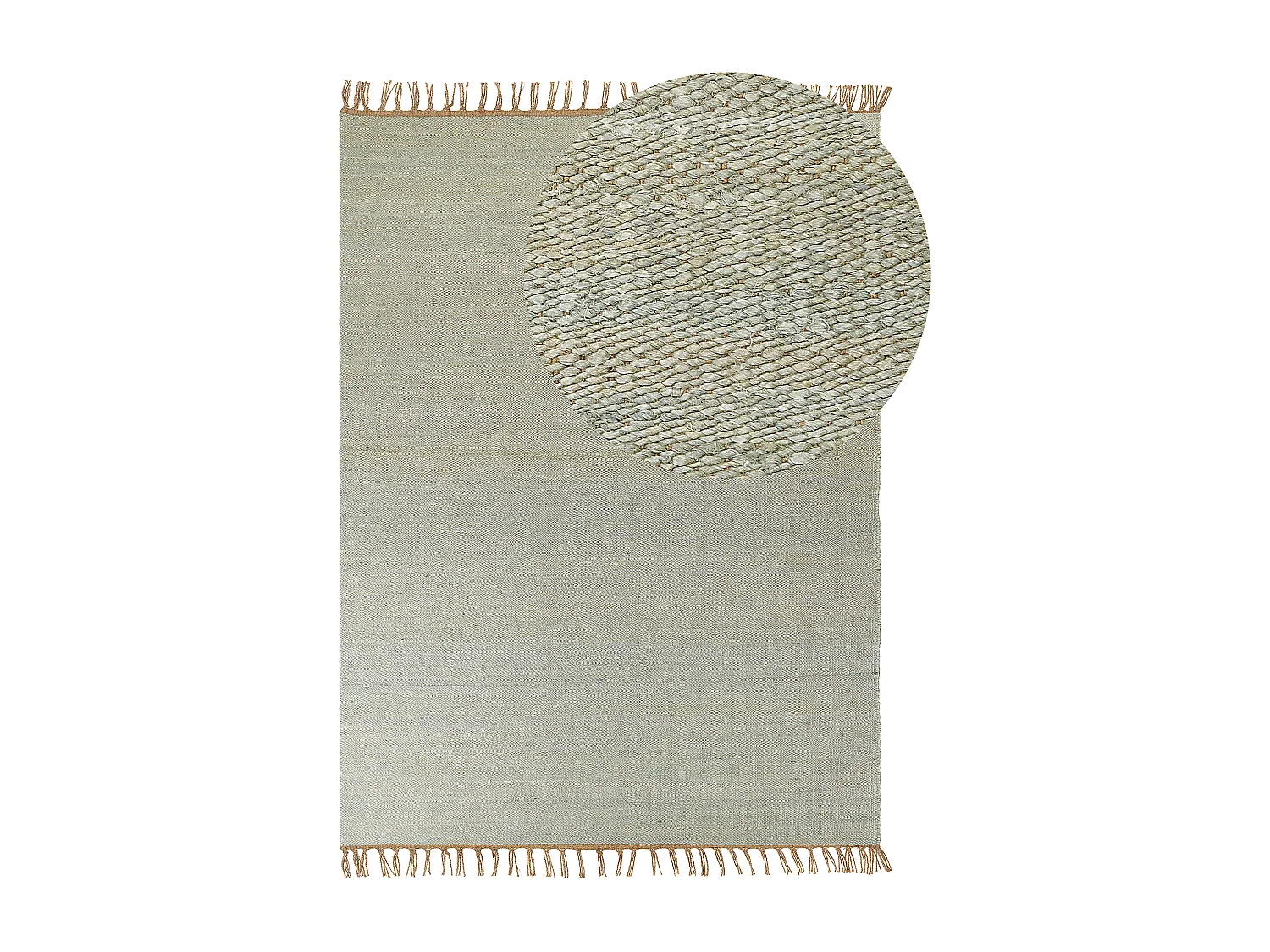 Vloerkleed LUNIA 160 x 230 cm Jute Lichtgroen