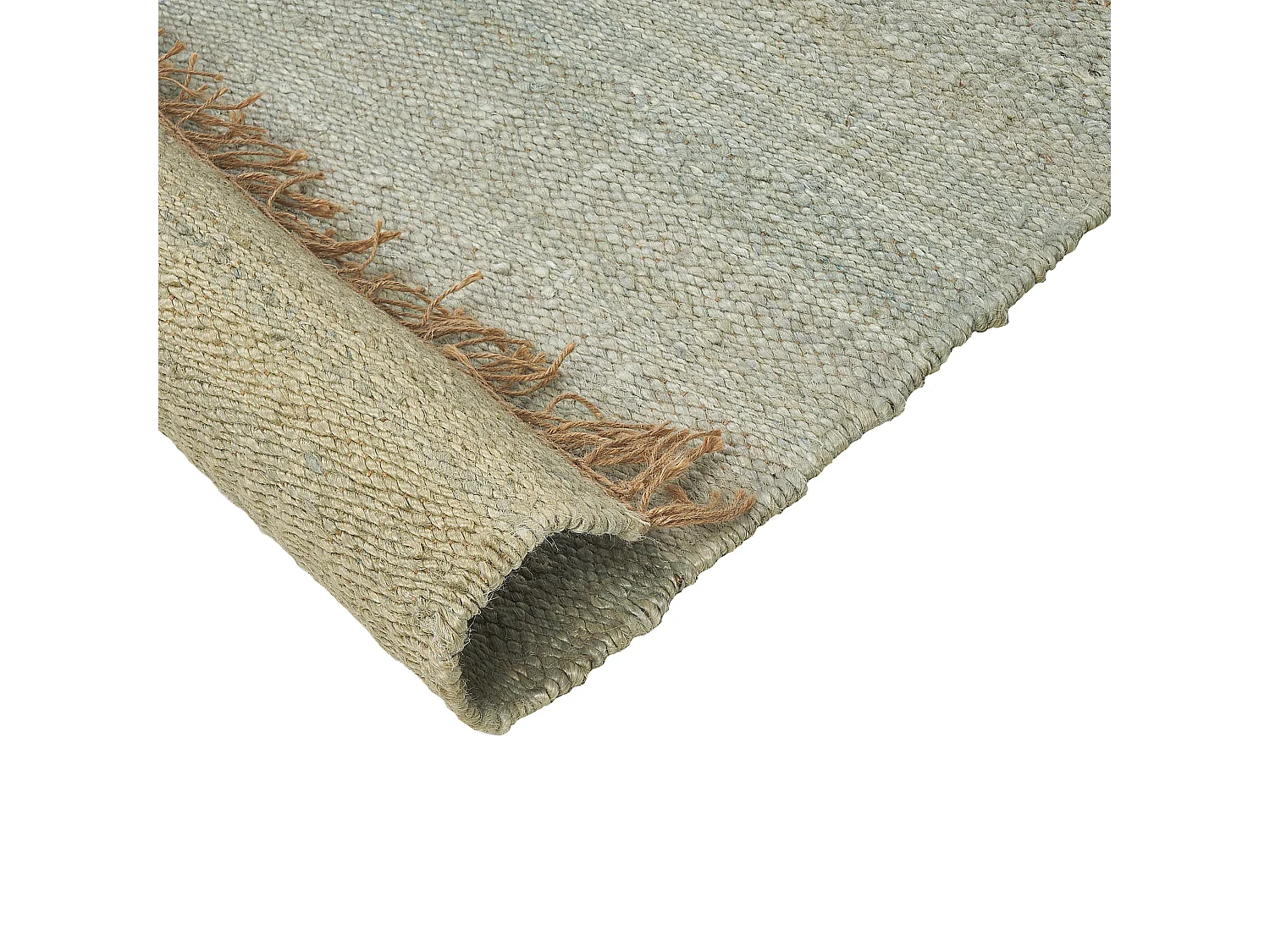 Vloerkleed LUNIA 160 x 230 cm Jute Lichtgroen