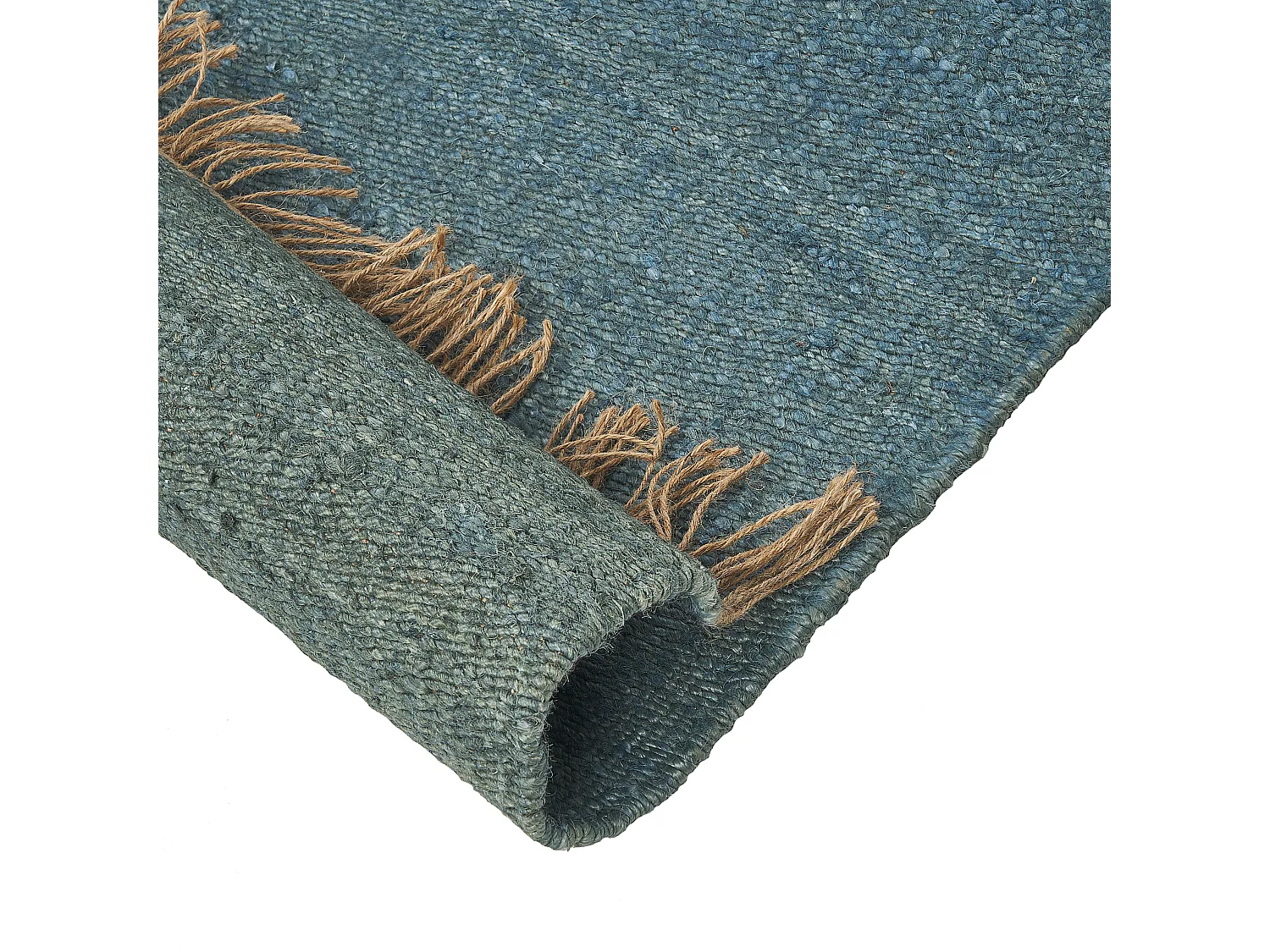 Vloerkleed LUNIA 80 x 150 cm Jute Turquoise