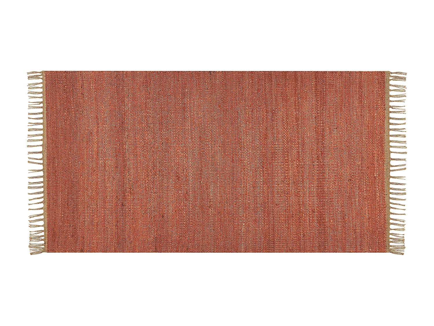 Teppich LUNIA 80 x 150 cm Jute Hellrot
