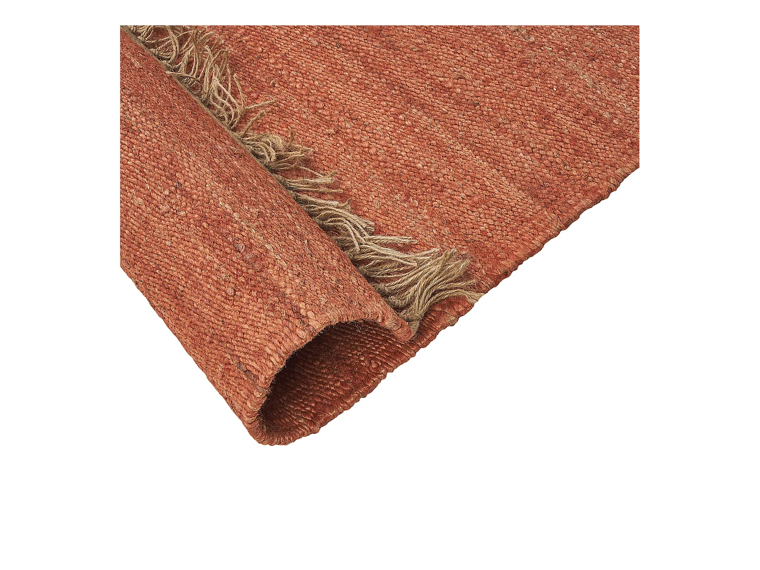 Teppich LUNIA 80 x 150 cm Jute Hellrot