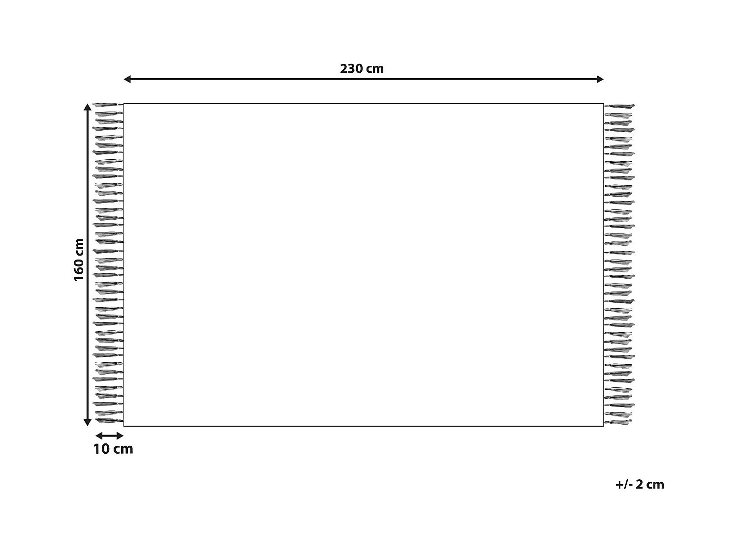 Dywan z juty 160 x 230 cm musztardowy LUNIA
