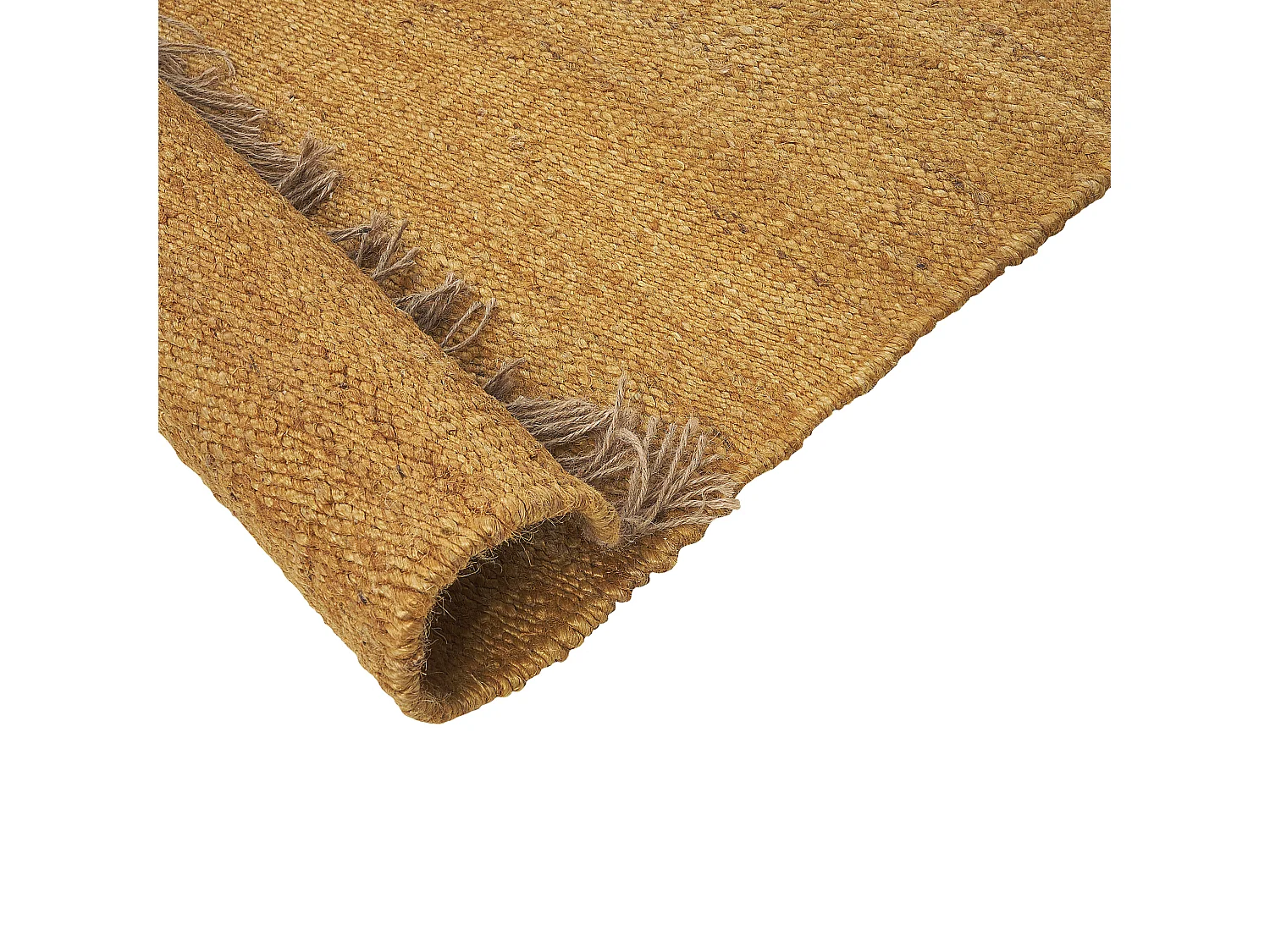 Vloerkleed LUNIA 160 x 230 cm Jute Mosterdgeel