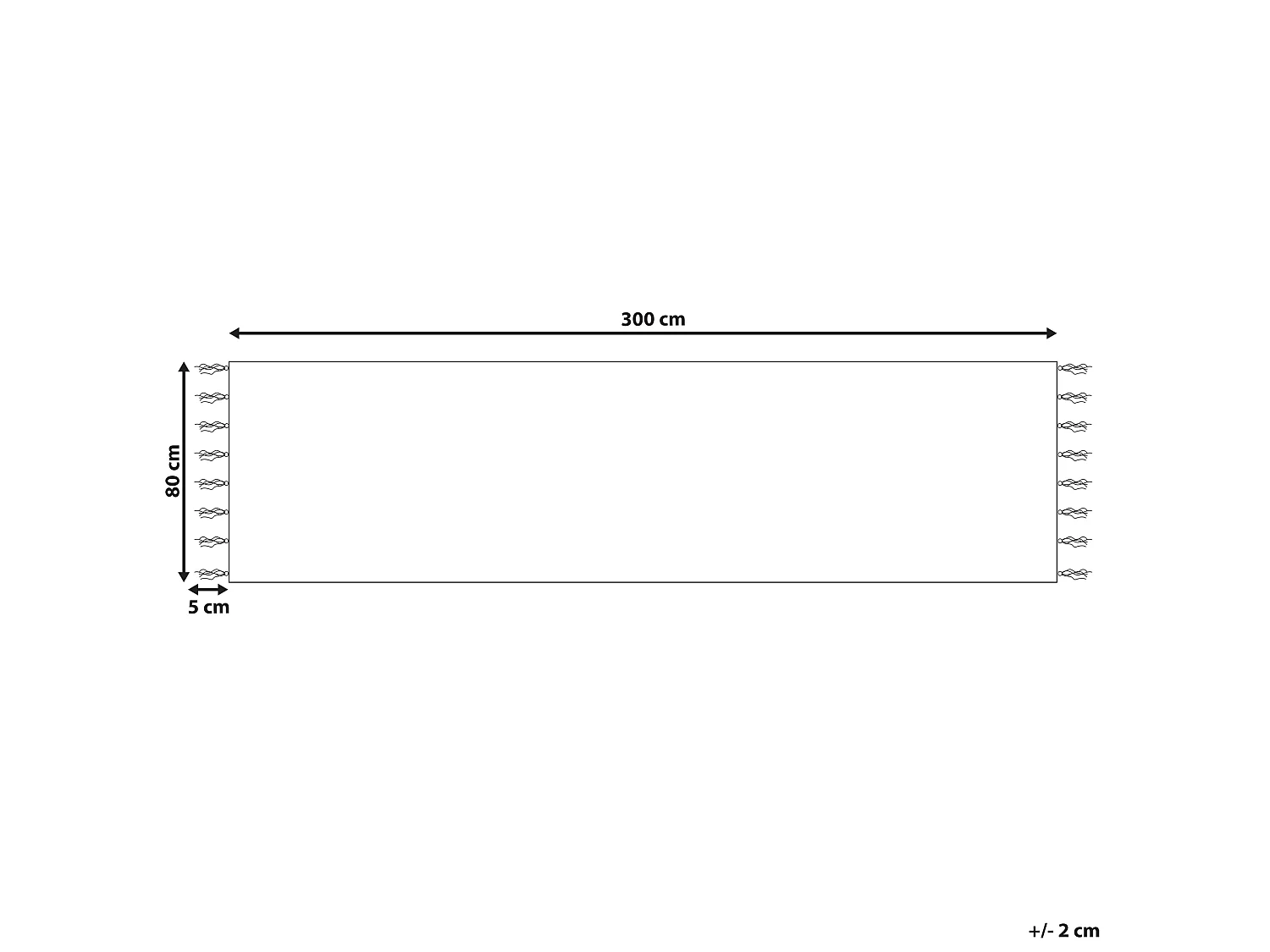 Tappeto iuta beige e grigio 80 x 300 cm TALPUR