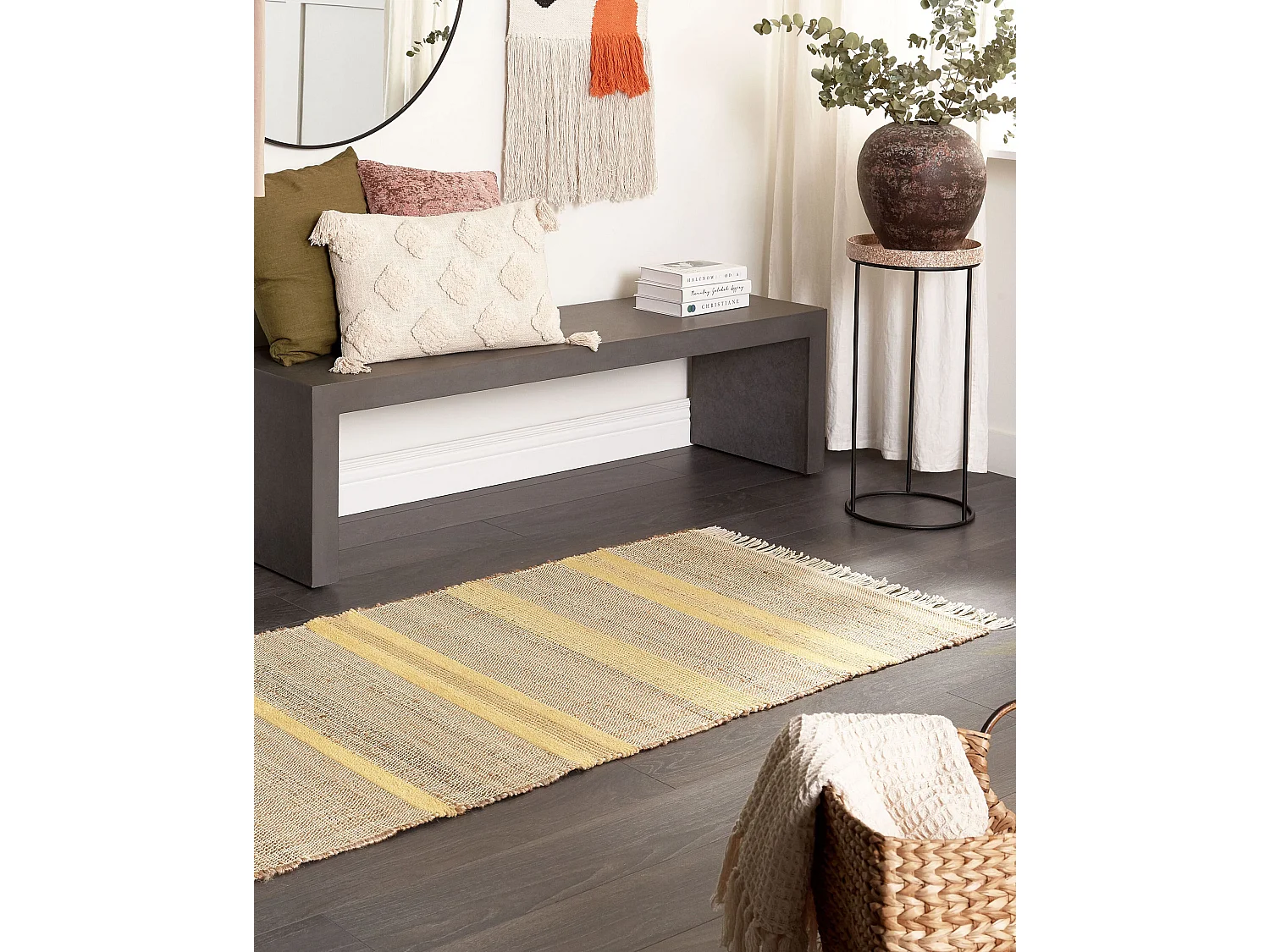 Tapis TALPUR Jaune 80 x 300 cm Jute