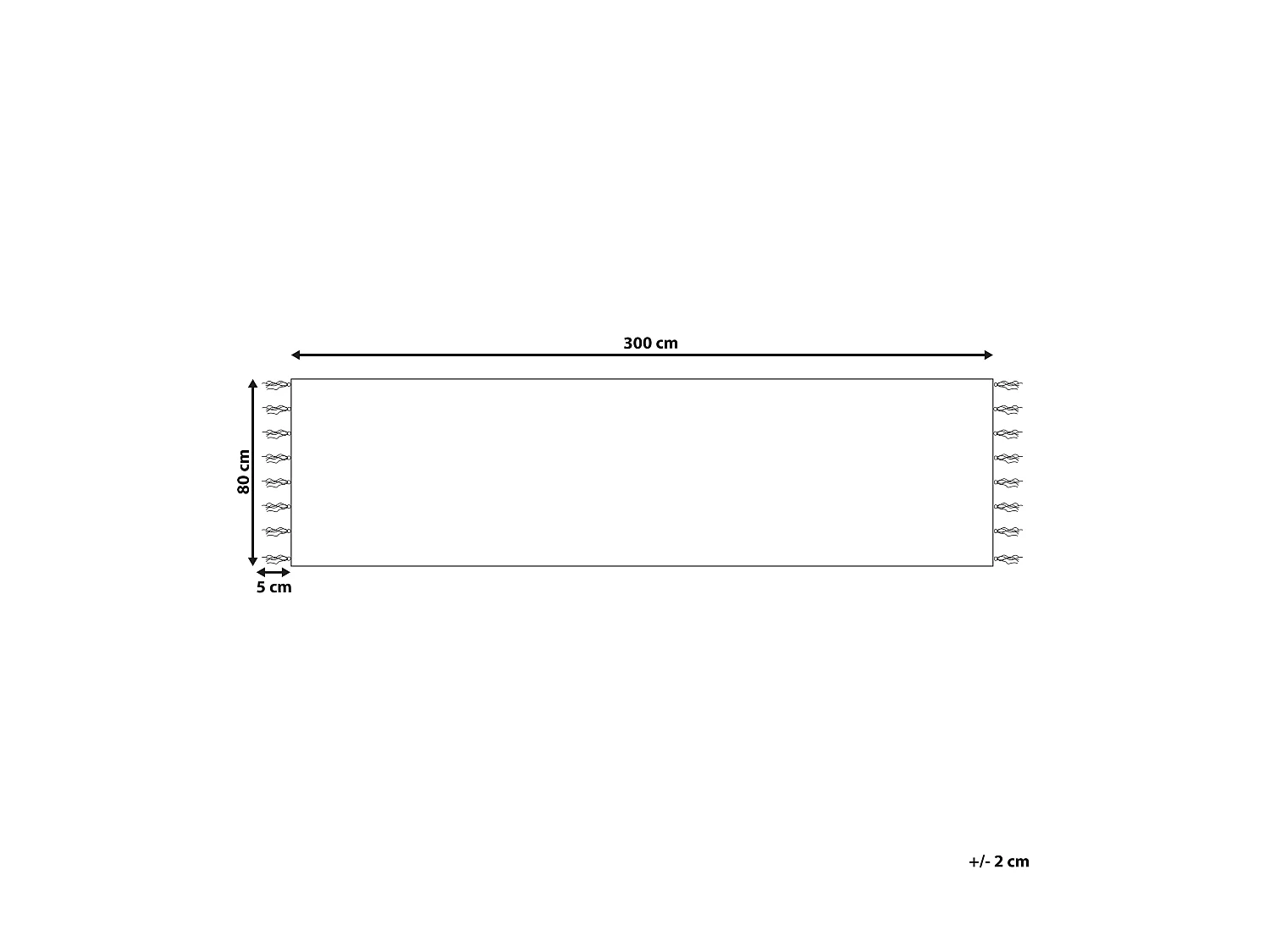 Dywan z juty 80 x 300 cm beżowo-żółty TALPUR