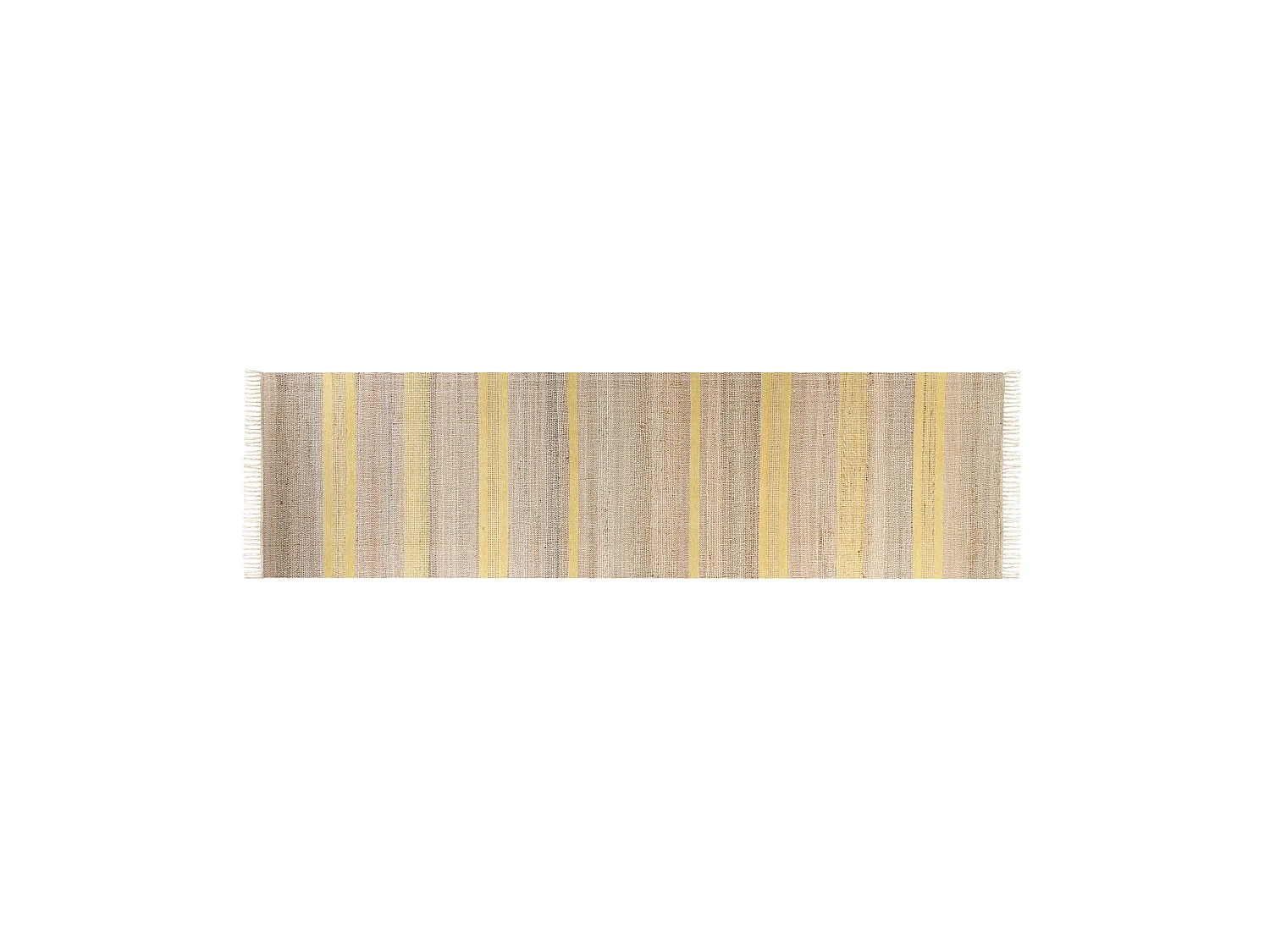 Tapis en jute beige et jaune 80 x 300 cm TALPUR