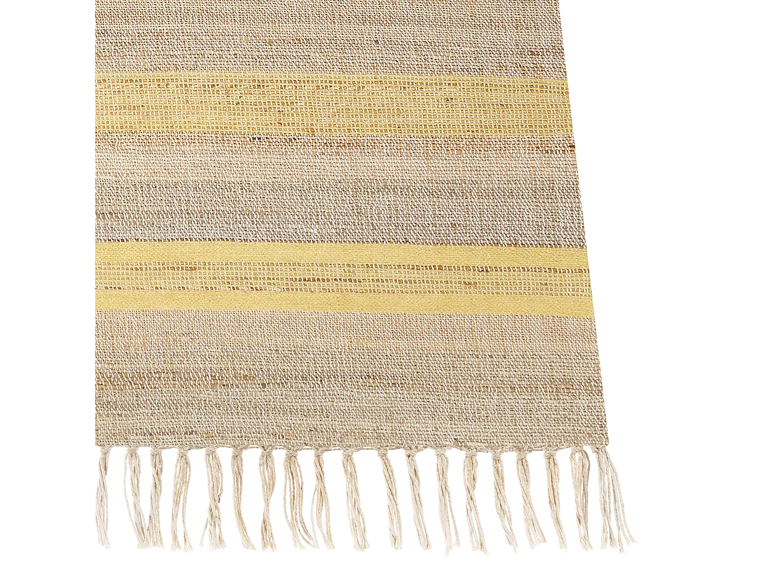 Tapis en jute beige et jaune 80 x 300 cm TALPUR