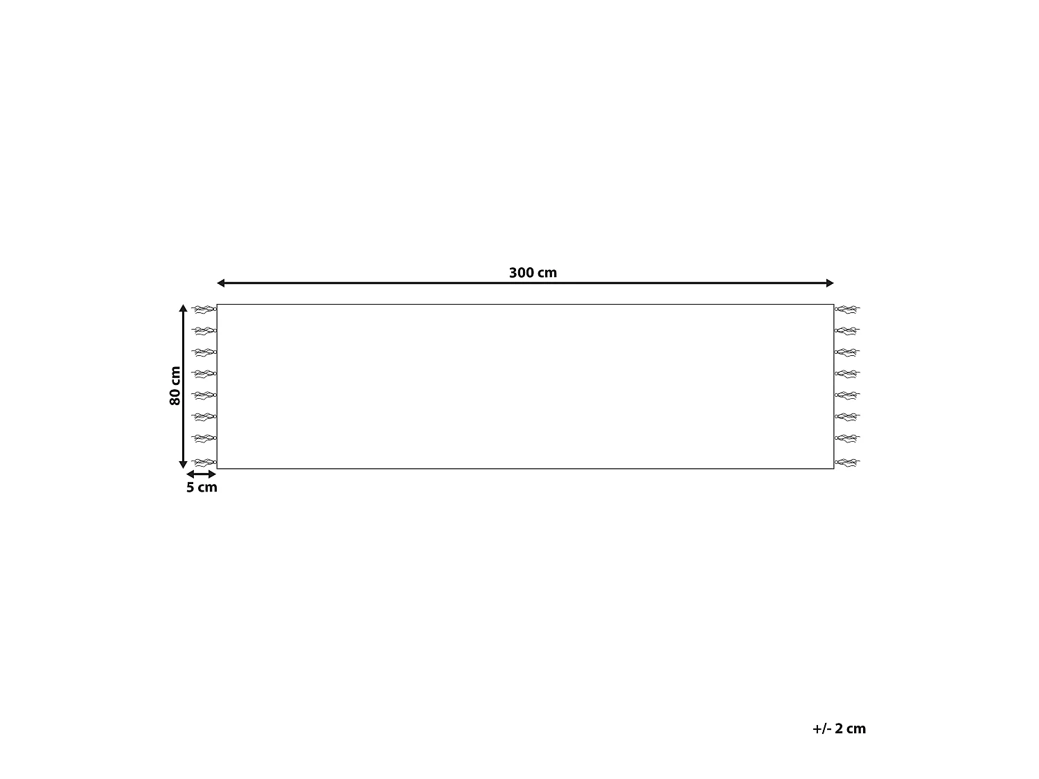 Teppich Jute beige / hellgrün 80 x 300 cm Streifenmuster Kurzflor zweiseitig TALPUR