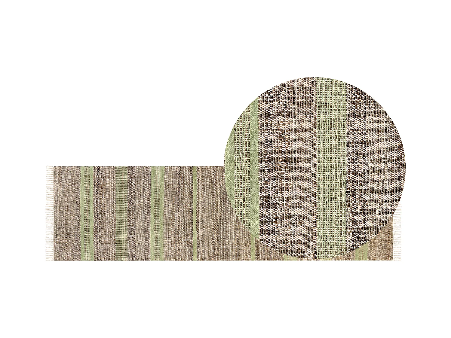 Tapis TALPUR Vert clair 80 x 300 cm Jute