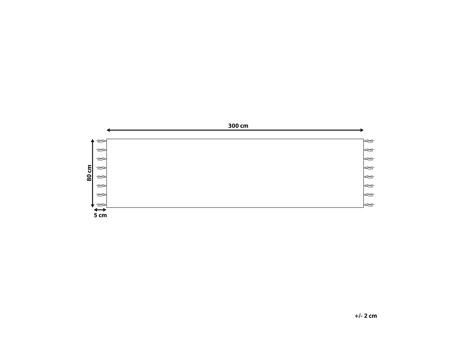 Dywan z juty 80 x 300 cm beżowo-zielony TALPUR