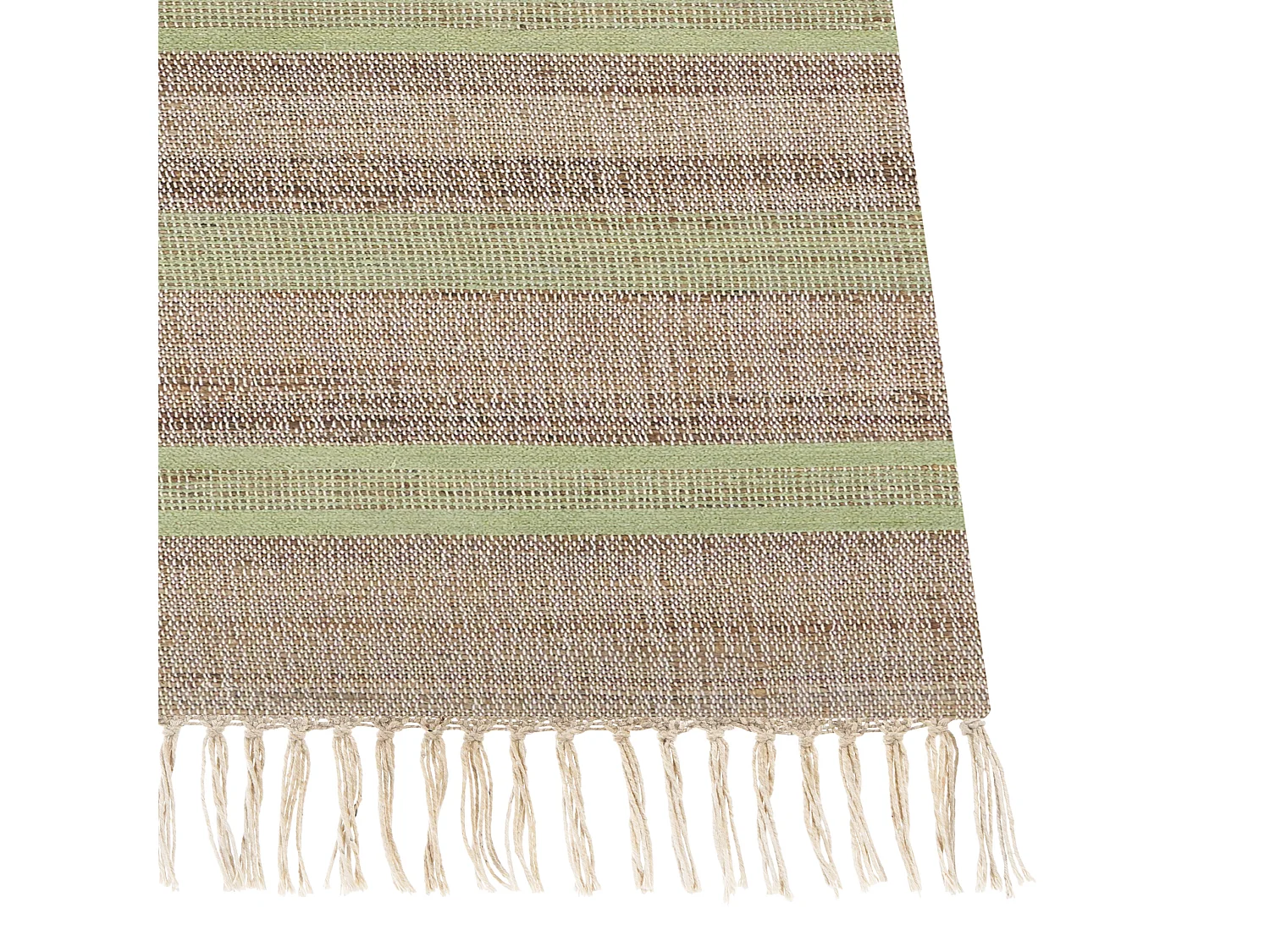 Tapis en jute beige et vert clair 80 x 300 cm TALPUR