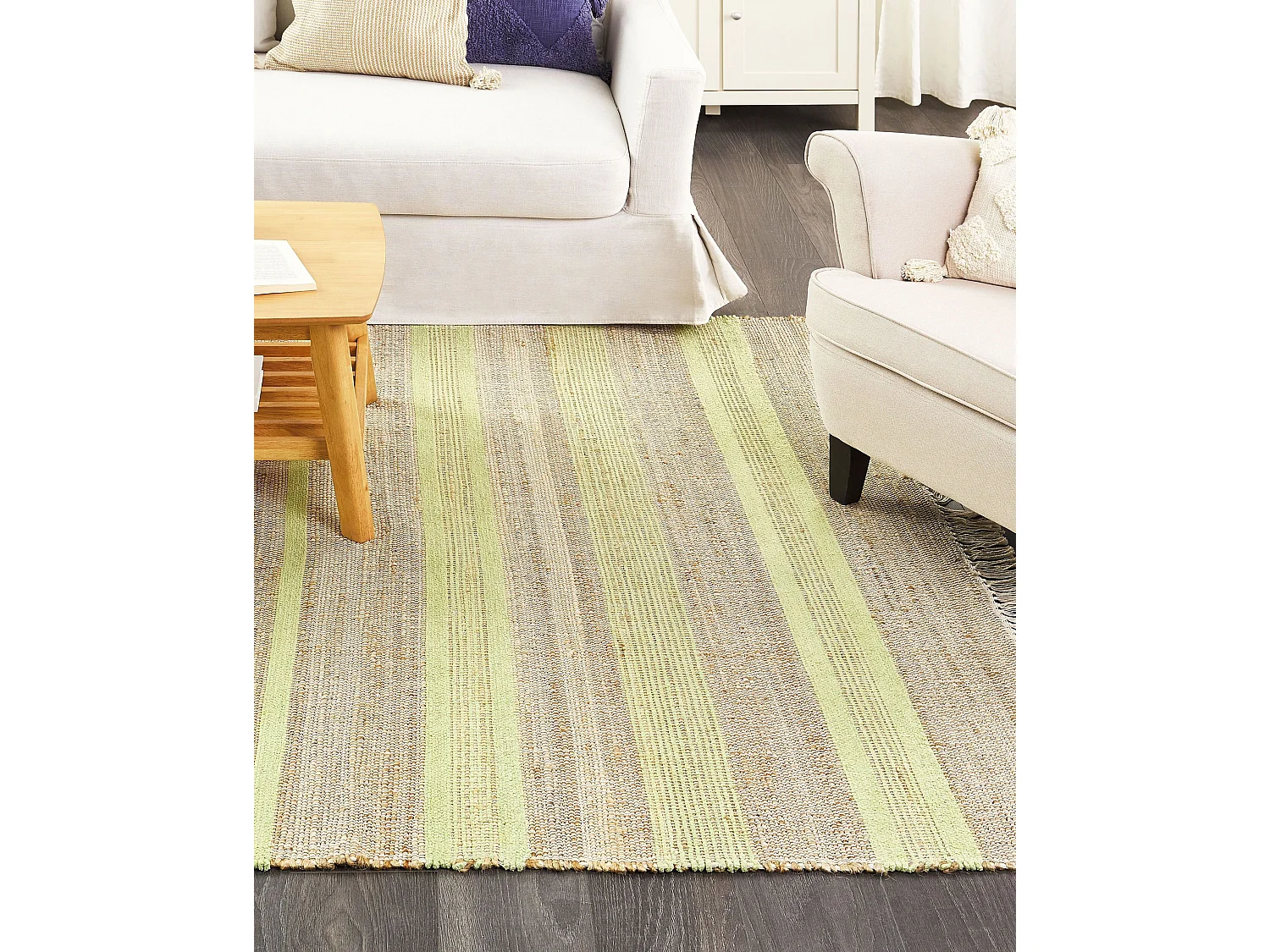 Tapis TALPUR Vert clair 160 x 230 cm Jute