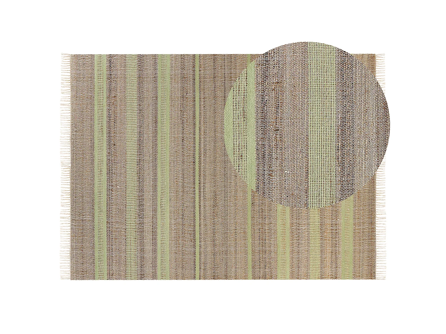 Vloerkleed TALPUR 160 x 230 cm Jute Lichtgroen
