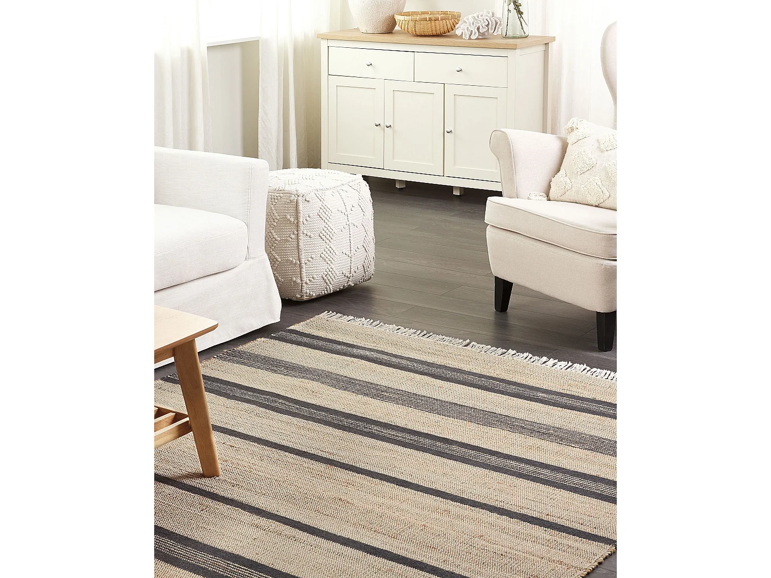 Tapis TALPUR Gris graphite 160 x 230 cm Jute