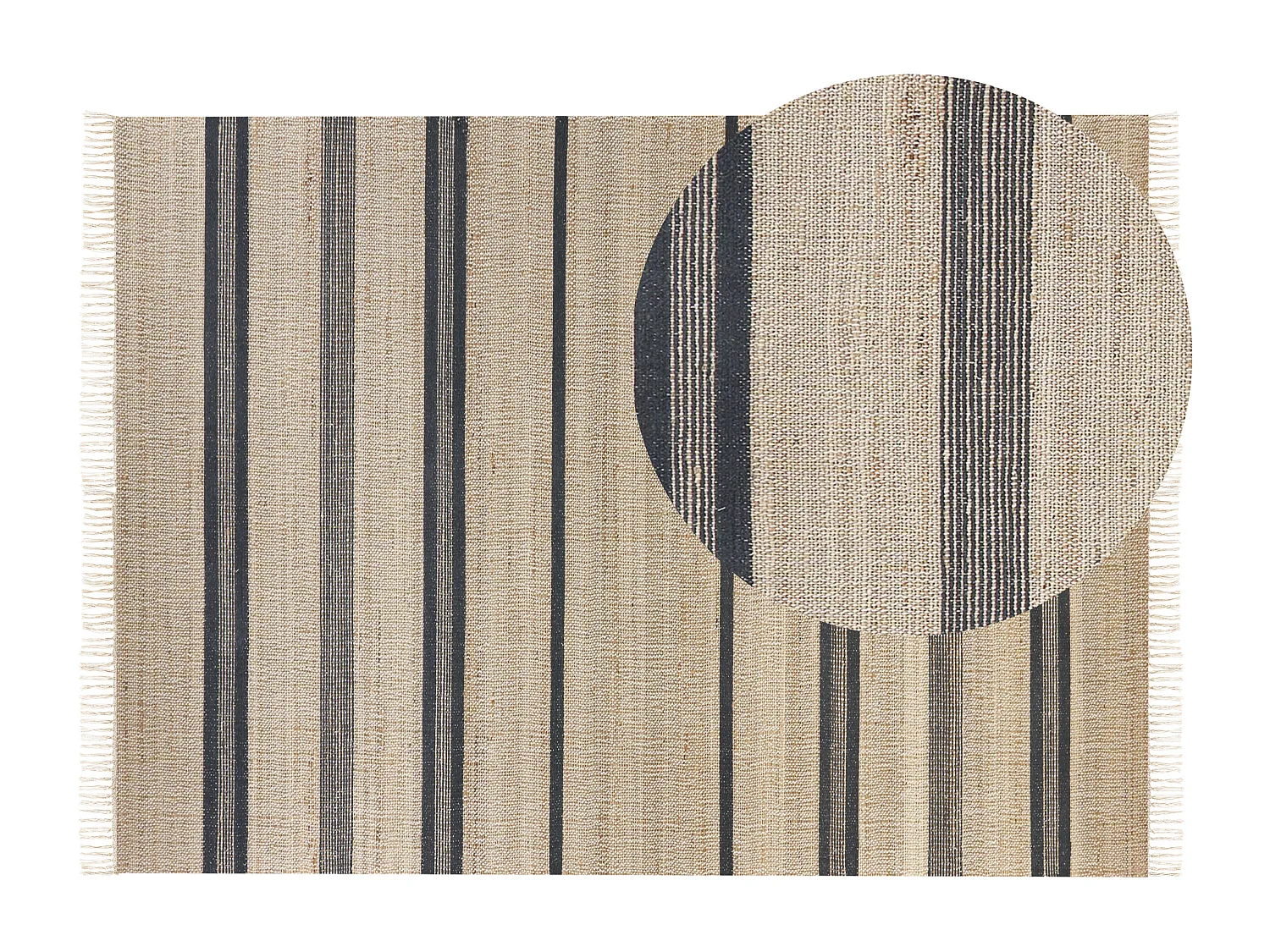 Vloerkleed TALPUR 160 x 230 cm Jute Grafietgrijs