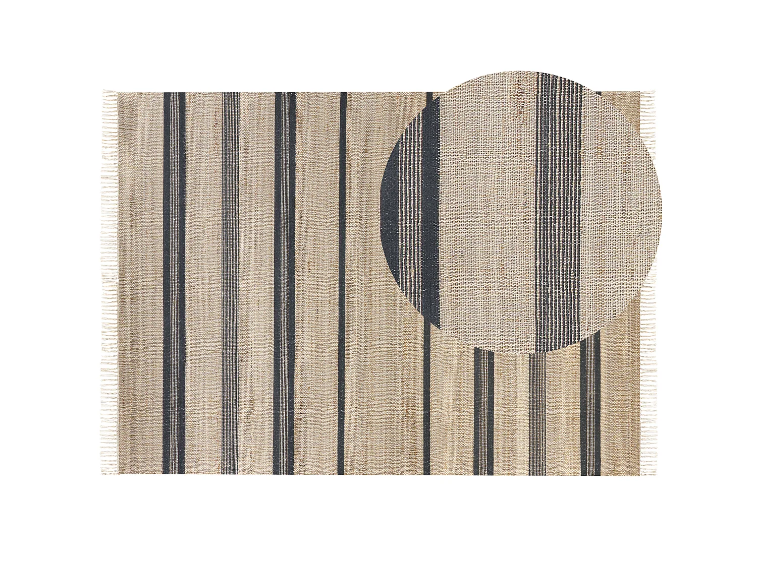 Tappeto TALPUR 160 x 230 cm Iuta Grigio grafite