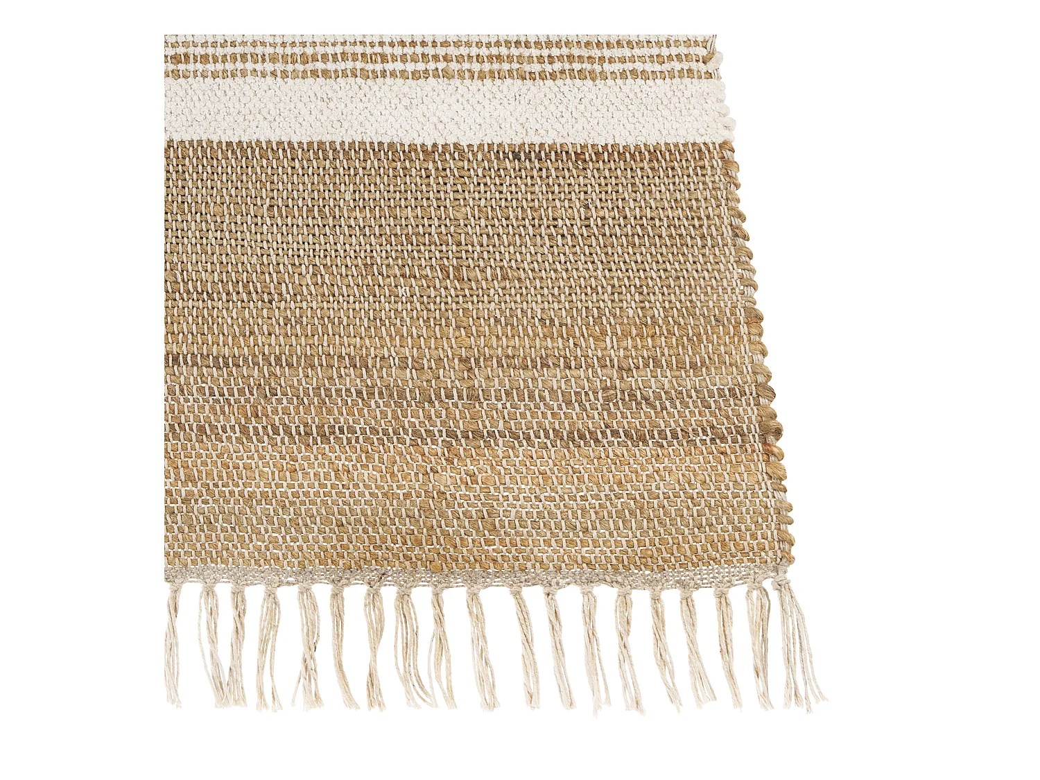 Vloerkleed TALPUR 160 x 230 cm Jute Wit