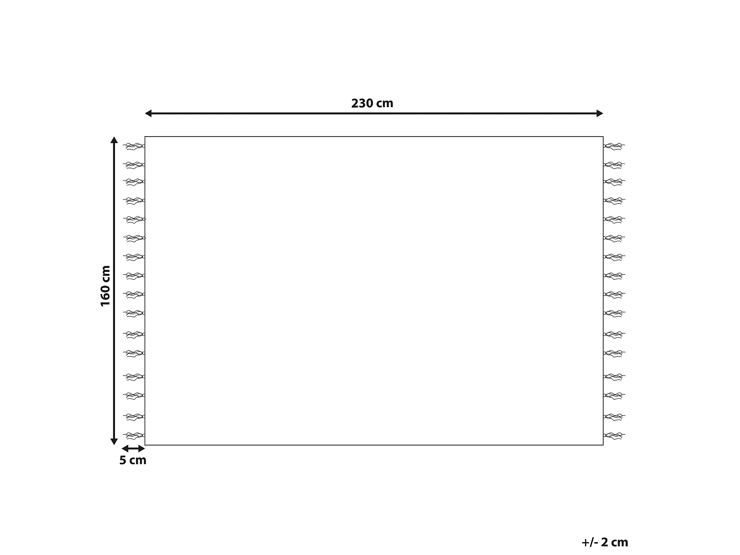 Alfombra TALPUR 160 x 230 cm Yute Blanco