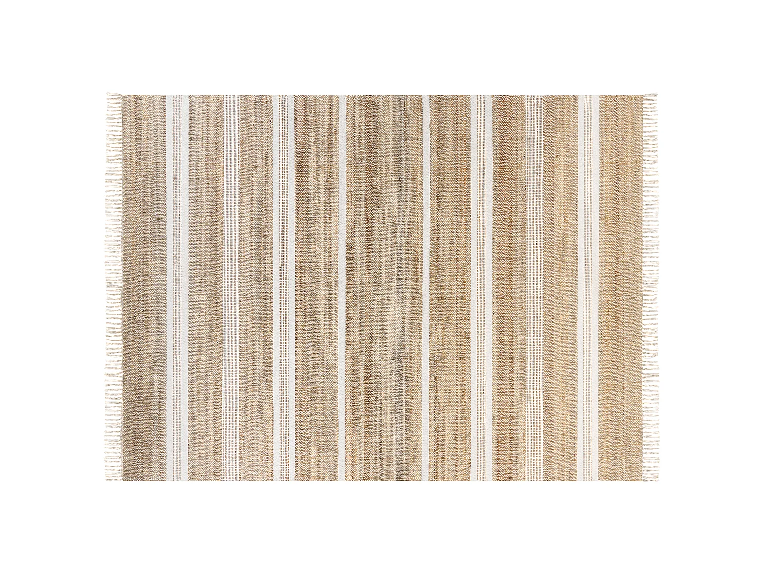 Vloerkleed TALPUR 160 x 230 cm Jute Wit