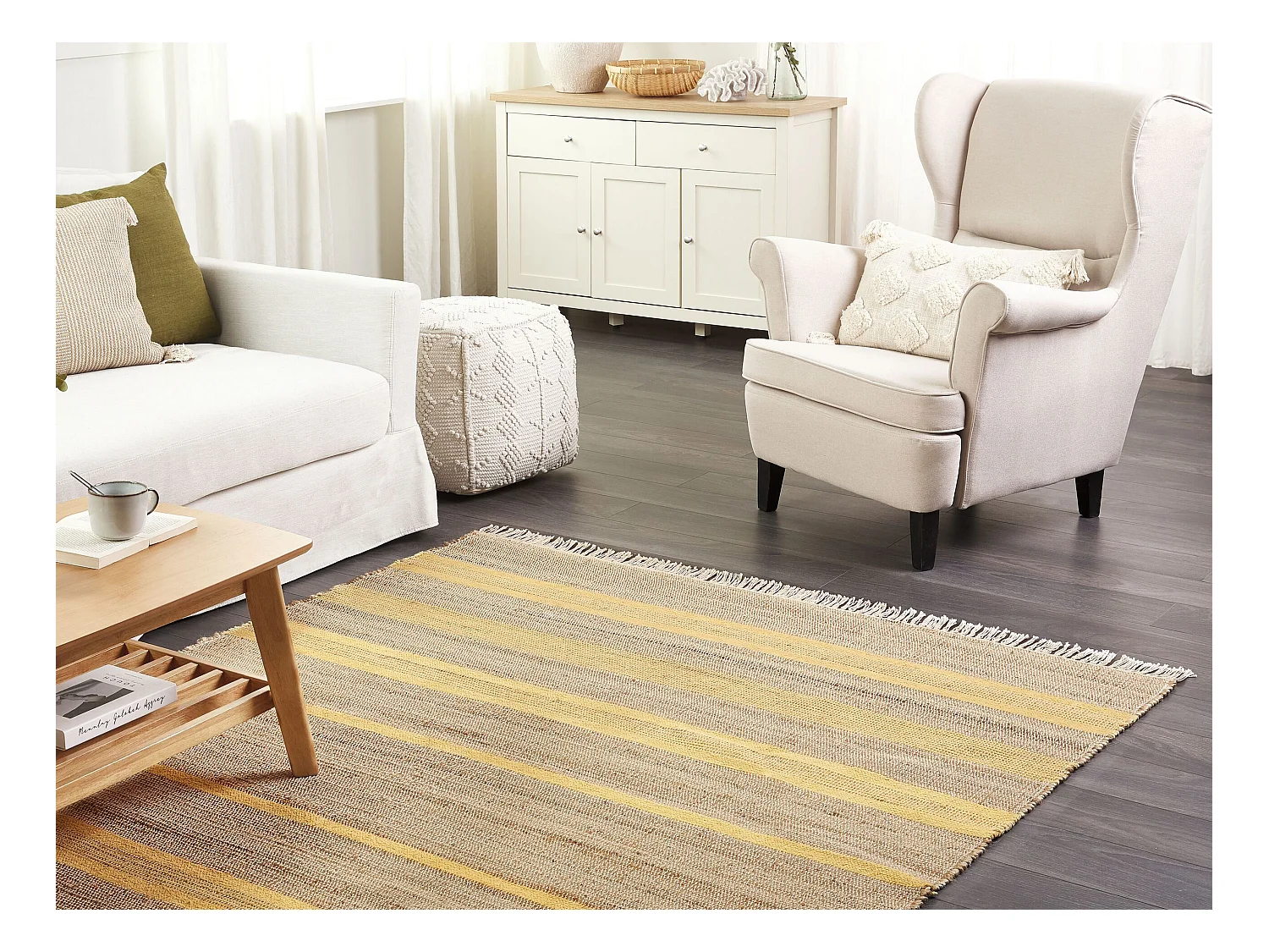 Tapis TALPUR Jaune 160 x 230 cm Jute