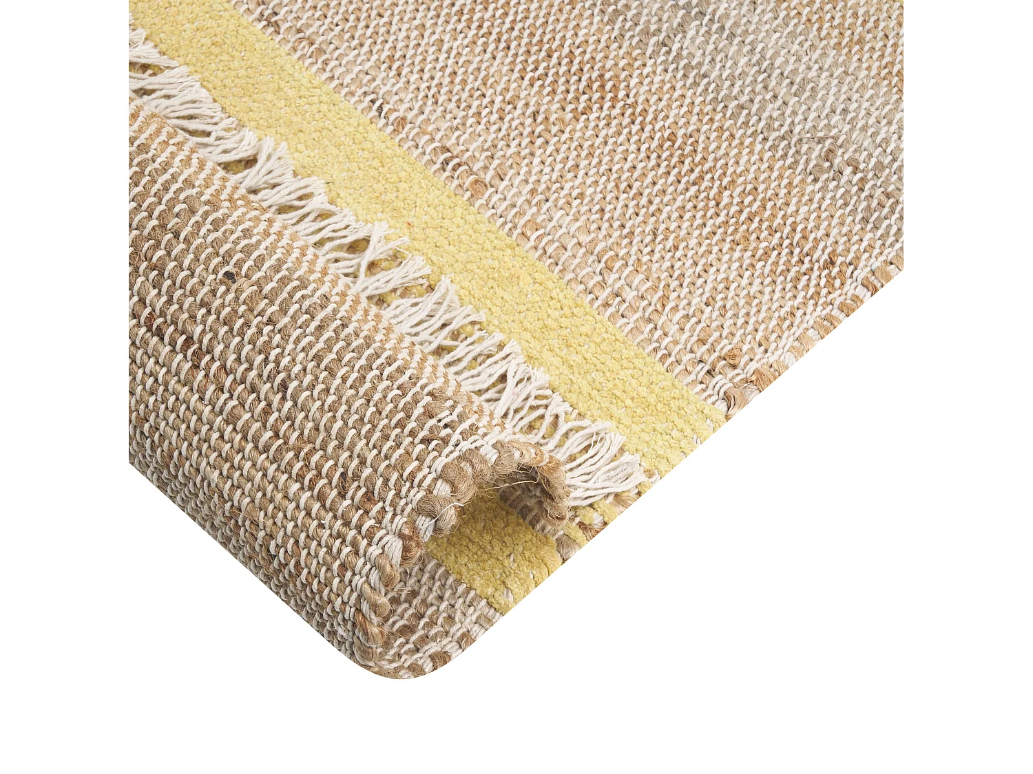 Vloerkleed TALPUR 160 x 230 cm Jute Geel