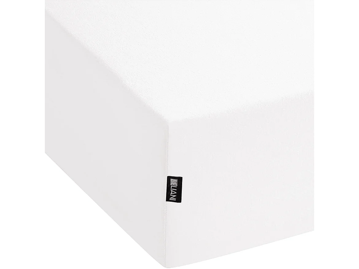 Coprimaterasso elasticizzato JANBU Cotone 160 x 200 cm Bianco