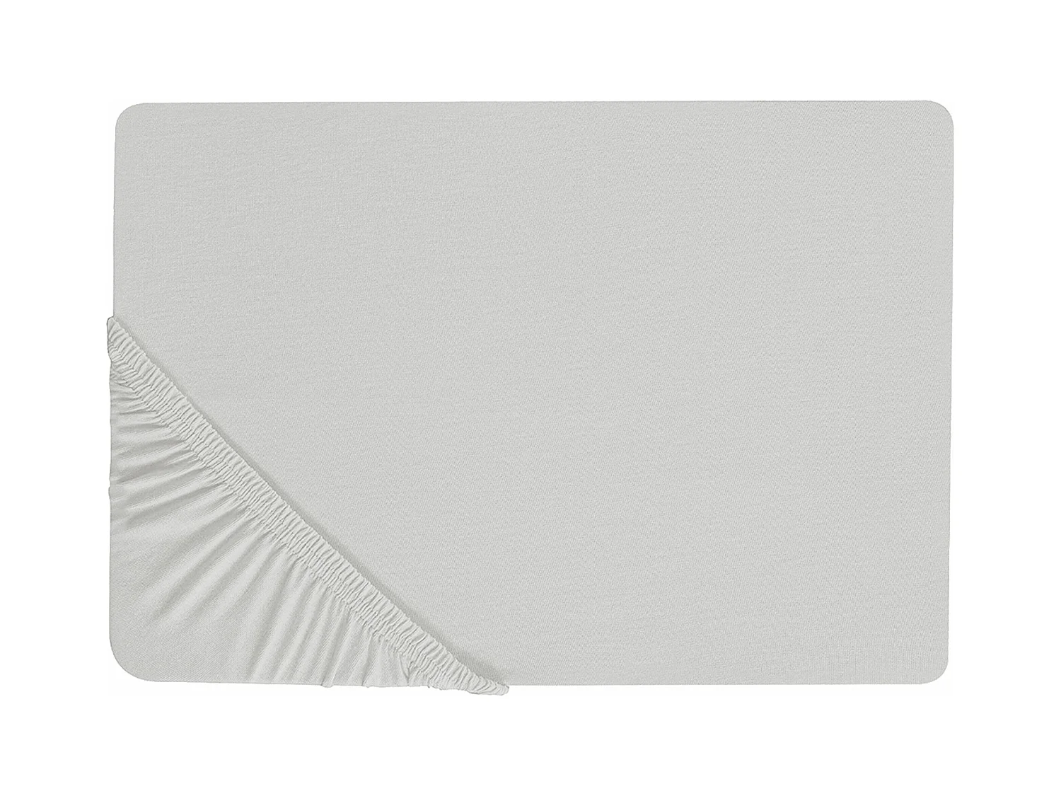 Drap housse JANBU Coton 90 x 200 cm Gris clair