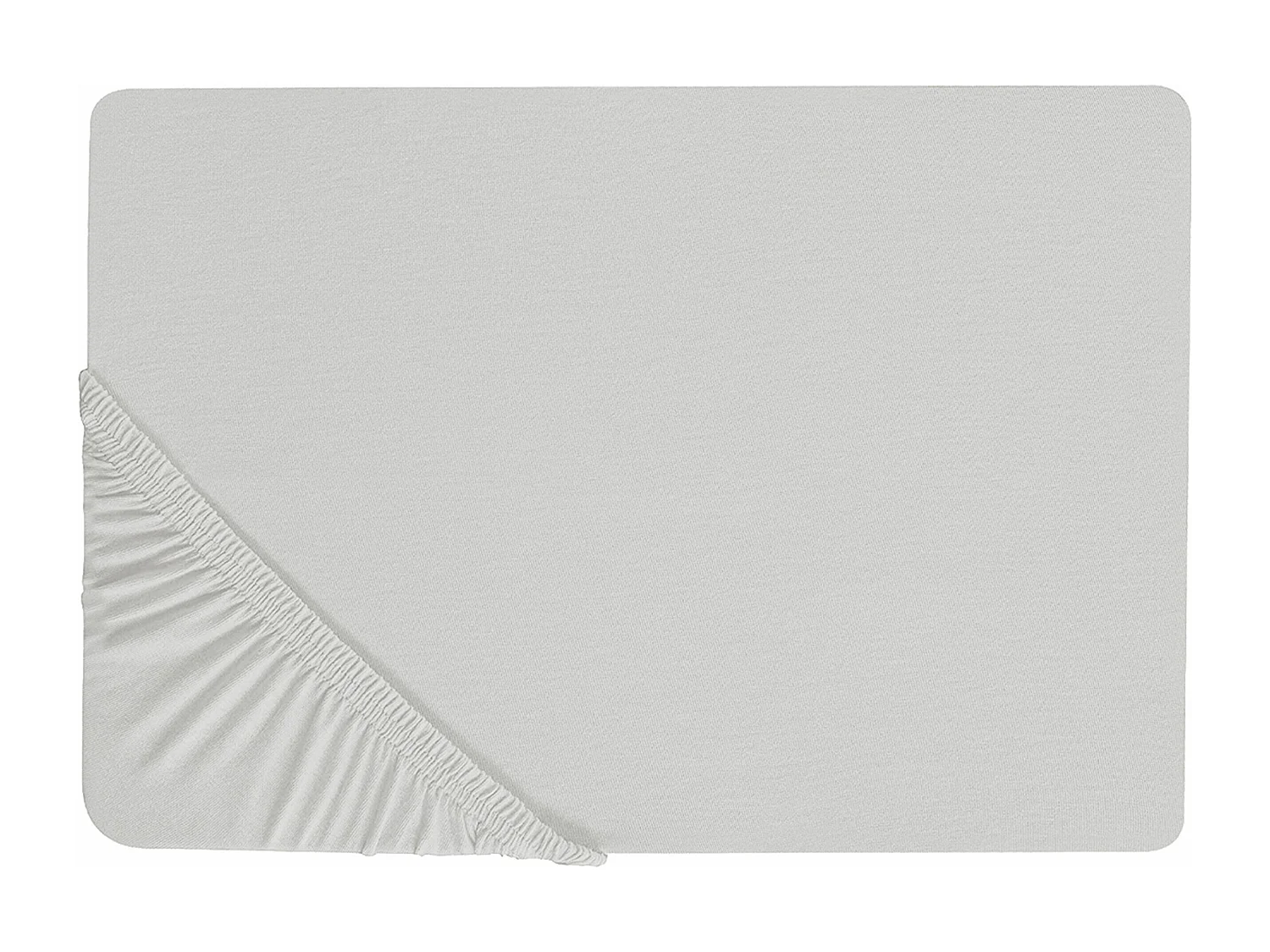 Drap housse JANBU Coton 180 x 200 cm Gris clair