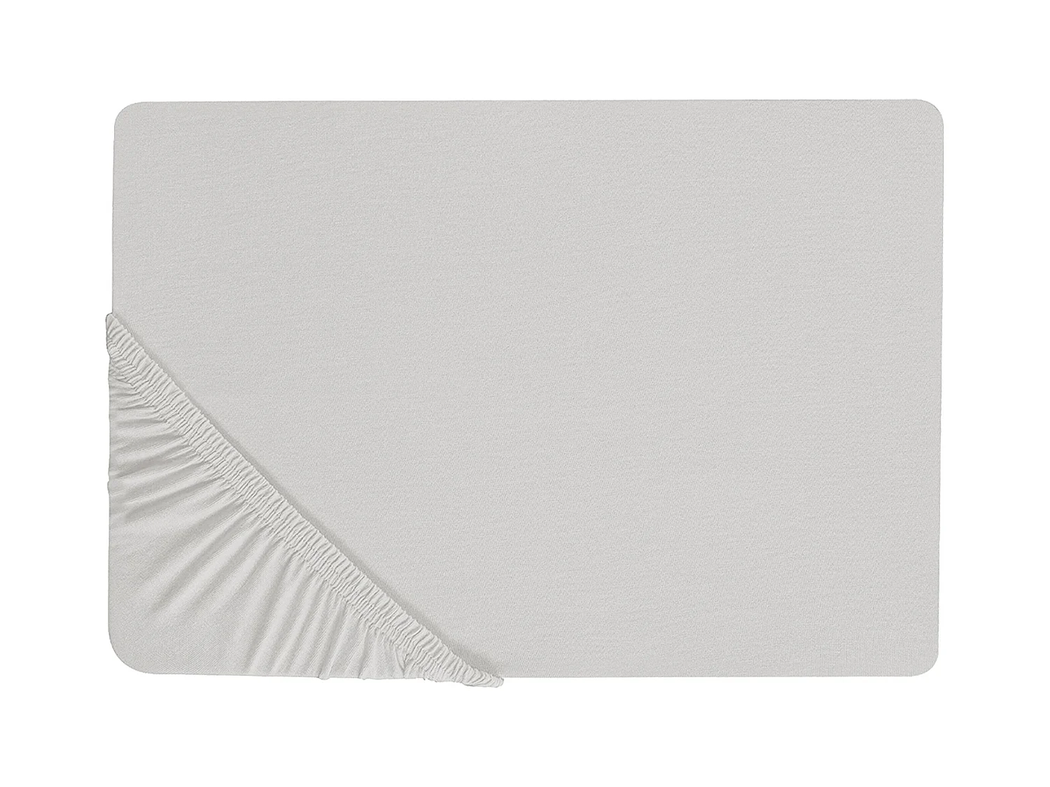 Drap housse JANBU Coton 140 x 200 cm Gris clair