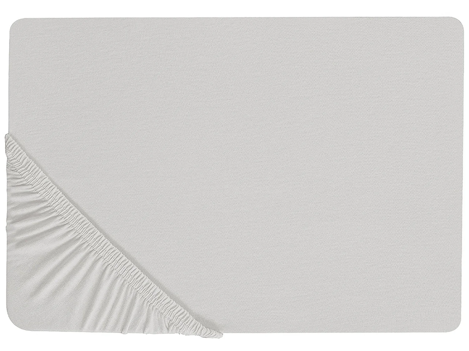 Spannbettlaken JANBU Baumwolle 140 x 200 cm Hellgrau