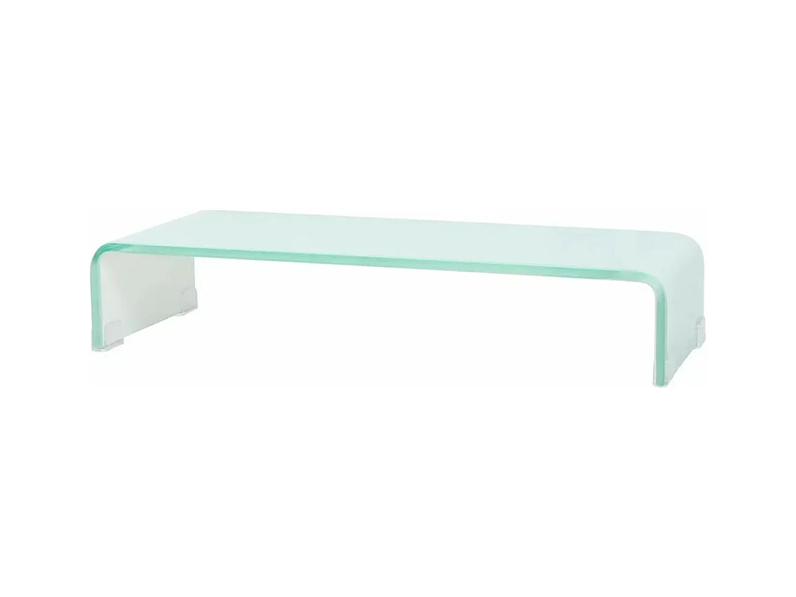 Mobile TV TV buffet pratico televisore dal design per monitor da 60 cm in vetro bianco 2502253