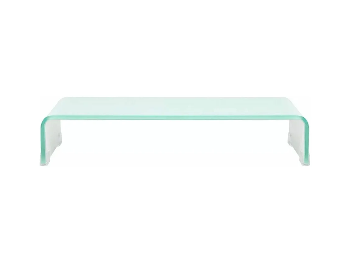 Mobile TV TV buffet pratico televisore dal design per monitor da 60 cm in vetro bianco 2502253