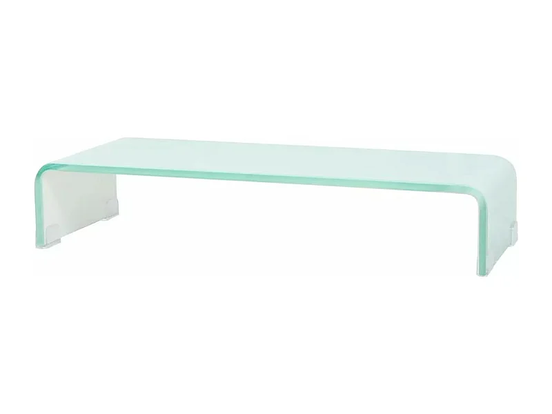 Móvel de TV Buffet de TV televisão de design prático para monitor de 60 cm vidro branco 2502253